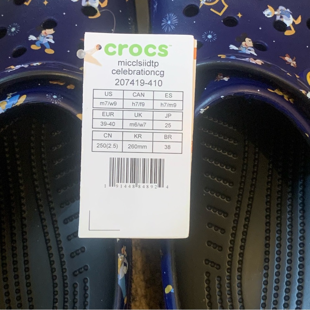 SOLD! NEW Disney 50th anniversary celebration crocs with original packaging - Picture 11 of 12